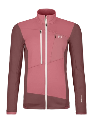 Vest Ortovox Women Fleece Grid Jacket Mountain Rose