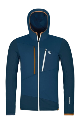 Sweatjacke Ortovox Fleece Grid Hoody Herren Deep Ocean