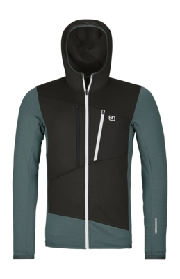 Jacke Ortovox Fleece Grid Hoody Herren Dark Arctic Grey