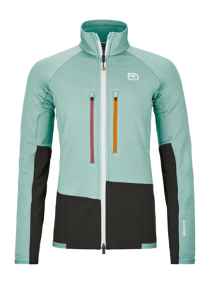 Sweatjacke Ortovox Fleece Rib Jacket Damen Aquatic Ice