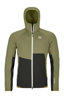 Jacke Ortovox Fleece Rib Hoody Herren Wild Herbs
