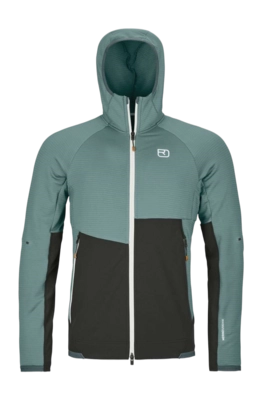 Jacke Ortovox Fleece Rib Hoody Herren Arctic Grey