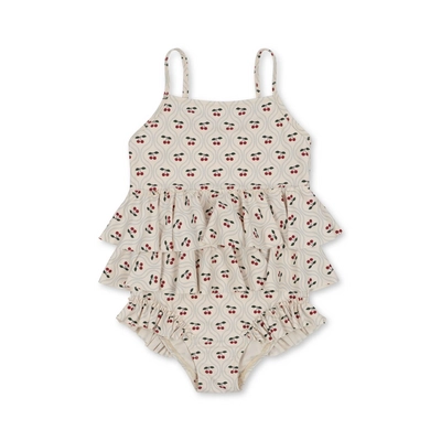 Maillot 1 Pièce Konges Sløjd Manuca Frill Cherry Motif