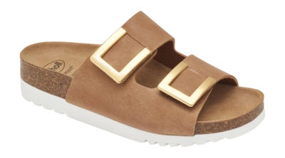 Slipper Scholl Women Monterey 2 Straps Cognac
