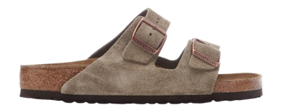 Tongs Birkenstock Homme Arizona Suede Leather Taupe