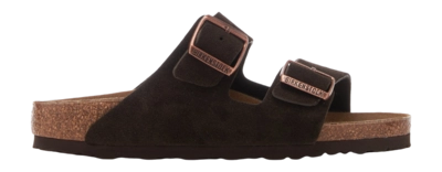 Slipper Birkenstock Women Arizona Suede Leather Mocha Narrow