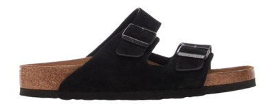 Tongs Birkenstock Homme Arizona Suede Leather Black