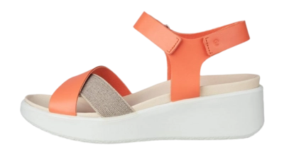 Sandaal ECCO Women Flowt Wedge Lx W Cross Strap Coral