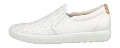 Sneaker ECCO Women Soft 7 Slip On Woven White