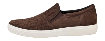 Sneaker ECCO Men Soft 7 Slip On Woven Mocha