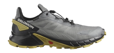 Chaussures de Trail Salomon Homme Supercross 4 GTX Pewter Black Cress Green
