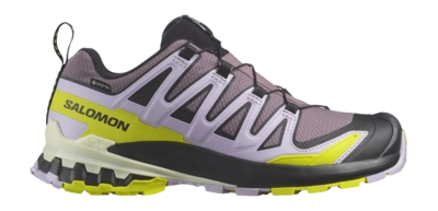 Chaussures de Trail Salomon Femme XA PRO 3D V9 GTX Moonscape Orchid Petal Sulphur Spring