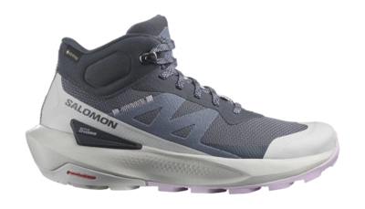 Wanderschuhe Salomon Elixir Activ Mid GTX Damen India Ink Glacier Gray Orchid Petal