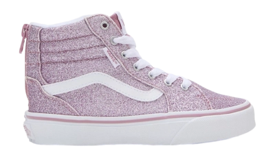 Baskets Vans Fille Missy Filmore Hi Zip Spring Glitter Mauve