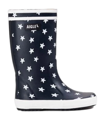 Bottes de Pluie Aigle Enfant Lolly Pop Play2 Marine Etoile