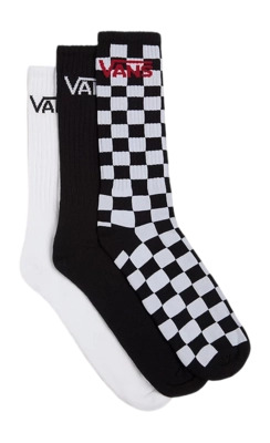 Socken Vans Classic Crew Herren Black/White (3er-Pack)