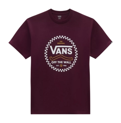 T-Shirt Vans Men Round Off Tee-B Burgundy