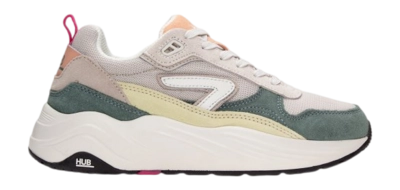 HUB Women Glide S43 Lt Bone Off White Leaf Green