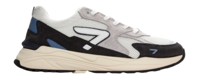 HUB Men Grid S48 White Navy Elemental Blue Ivory