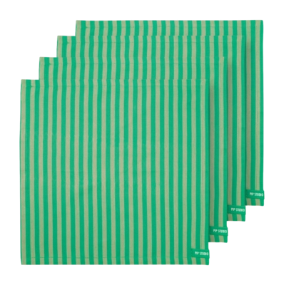 Napkin Pip Studio Stripes Green (Set of 4)