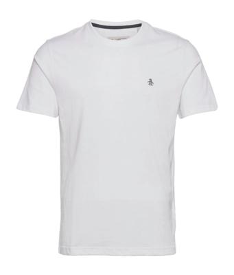 T-Shirt Original Penguin Pin Point Embroidred Logo Herren Bright White