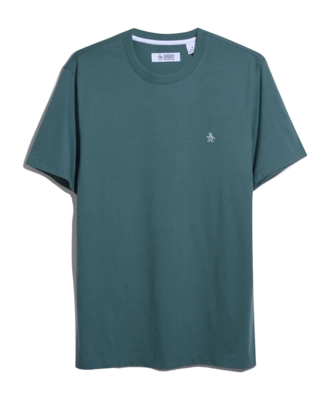 T-Shirt Original Penguin Pin Point Embroidred Logo Herren Sea Pine