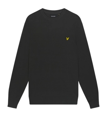 Jumper Lyle & Scott Men Cotton Crew Neck Jumper Gunmetal 24