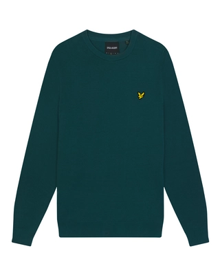 Jumper Lyle & Scott Men Cotton Crew Neck Jumper Malachite Green 24