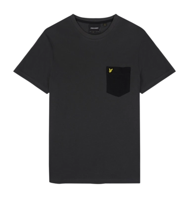 T-Shirt Lyle & Scott Homme Contrast Pocket T-Shirt Gunmetal/Jet Black