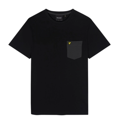 T-Shirt Lyle & Scott Contrast Pocket T-Shirt Herren Jet Black/Gunmetal