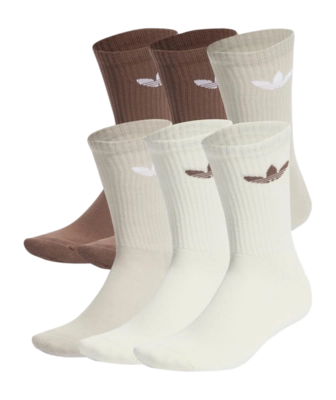Socks adidas Unisex Trefoil Cushion Earth Strata / Putty Grey / Ivory (6 pack)
