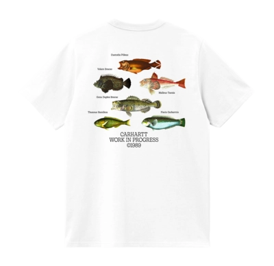 T-Shirt Carhartt WIP Unisex S/S Fish White