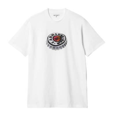 T-Shirt Carhartt WIP Unisexe S/S Bottle Cap White