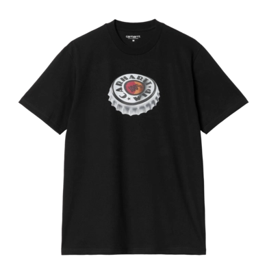 T-Shirt Carhartt WIP Unisexe S/S Bottle Cap Black