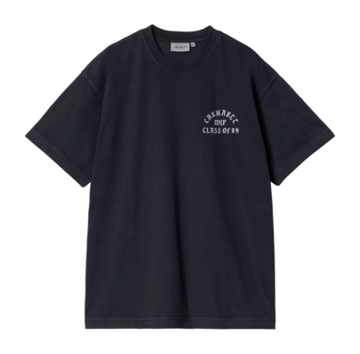 T-Shirt Carhartt WIP Unisexe S/S Class of 89 Dark Navy / White