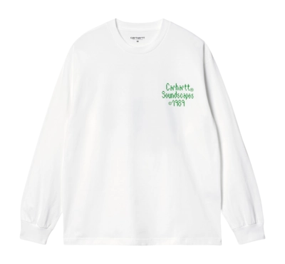 T-Shirt Carhartt WIP Unisexe L/S Soundface White