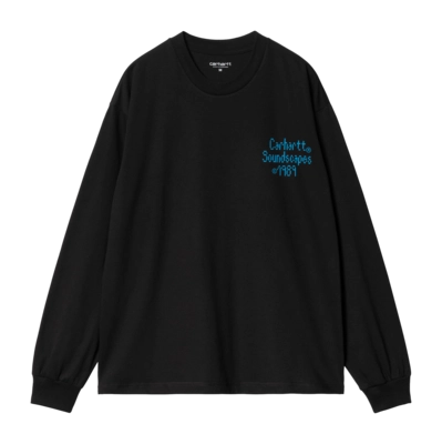 T-Shirt Carhartt WIP Unisexe L/S Soundface Black