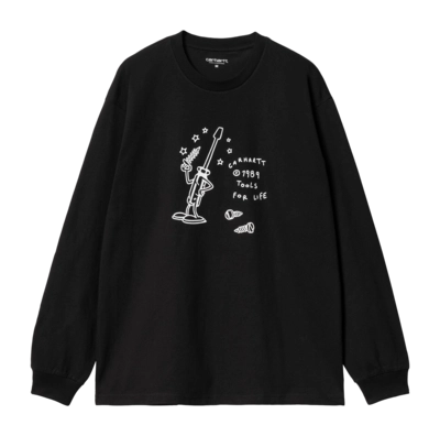 T-Shirt Carhartt WIP Unisexe L/S Tools For Life Black / White