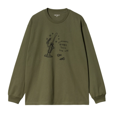 T-Shirt Carhartt WIP Unisexe L/S Tools For Life Dundee / Black