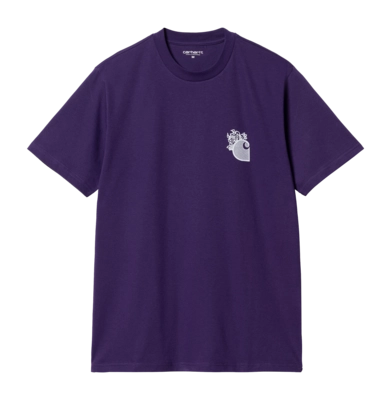 T-Shirt Carhartt WIP Unisexe S/S Little Hellraiser Tyrian / White