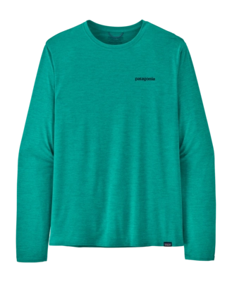 T Shirt Patagonia Homme L/S Cap Cool Daily Graphic Shirt - Waters Fitz Roy Trout: Subtidal Blue X/D