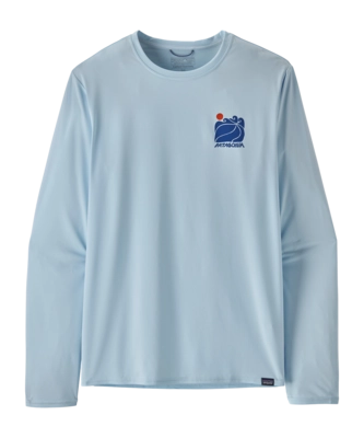 T-Shirt Patagonia Homme L/S Cap Cool Daily Graphic Shirt - Waters Sunrise Rollers: Chilled Blue
