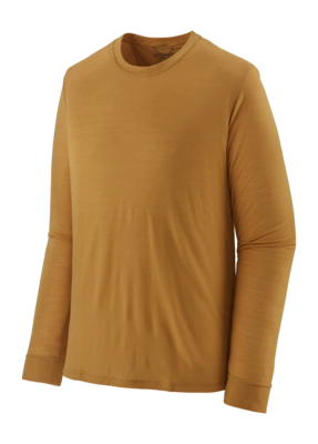 T Shirt Patagonia Men's L/S Cap Cool Merino Shirt Pufferfish Gold