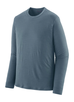 T-Shirt Patagonia Men's L/S Cap Cool Merino Shirt Utility Blue