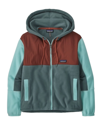Gilet Patagonia Women Microdini Hoody Nouveau Green w/Campfire Orange