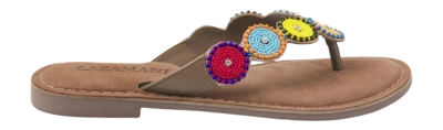 Slipper Lazamani 75.451 Damen Taupe Multi