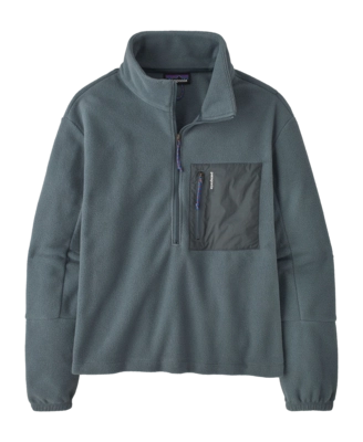 Pullover Patagonia Microdini 1/2 Zip P/O Damen Nouveau Green / Campfire Orange