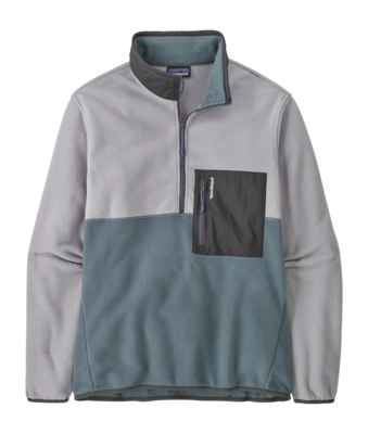 Pull Patagonia Homme Microdini 1/2 Zip P/O Nouveau Green / Salt Grey