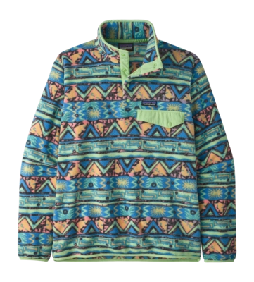 Pull Patagonia Homme LW Synch Snap T P/O High Hopes Geo Salamander Green