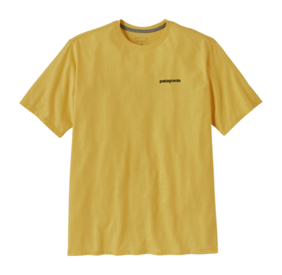 T Shirt Patagonia Homme P6 Logo Responsibili Tee Milled Yellow